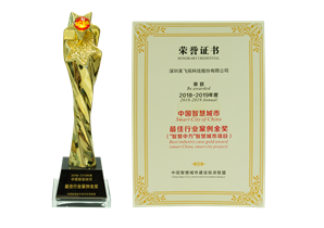 2018-2019年度中国智慧城市最佳行业案例金奖
